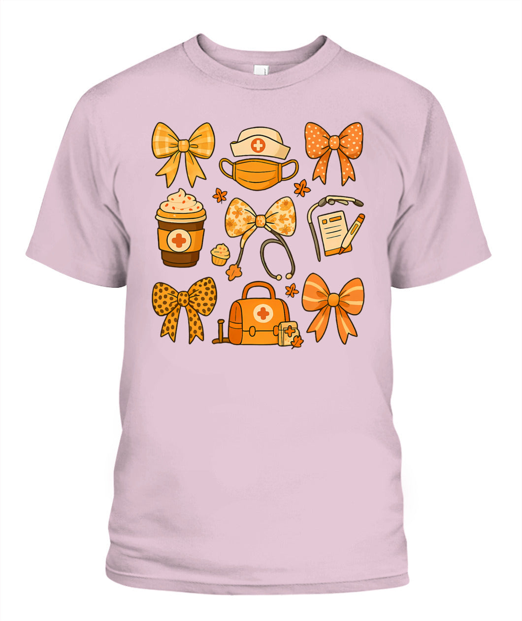 Nurse Fall Thankful Coquette Bow Stethoscope Thanksgiving
