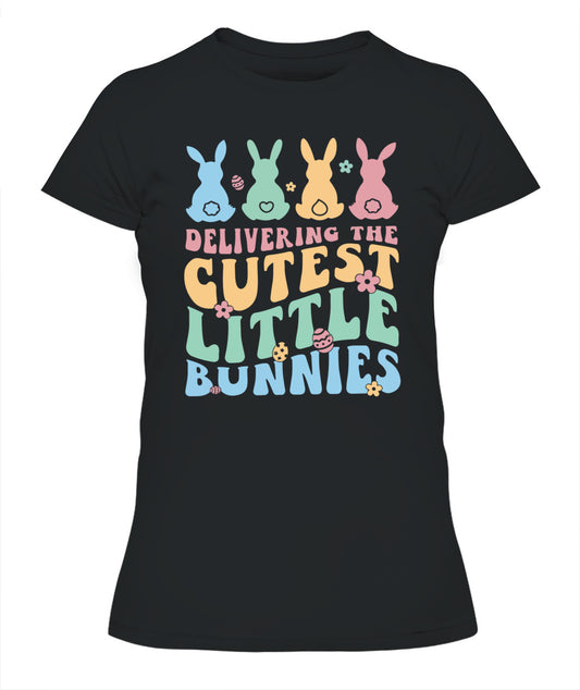 Delivering The Cutest Little Bunnies Happy Easter Nurse Crew Shirt