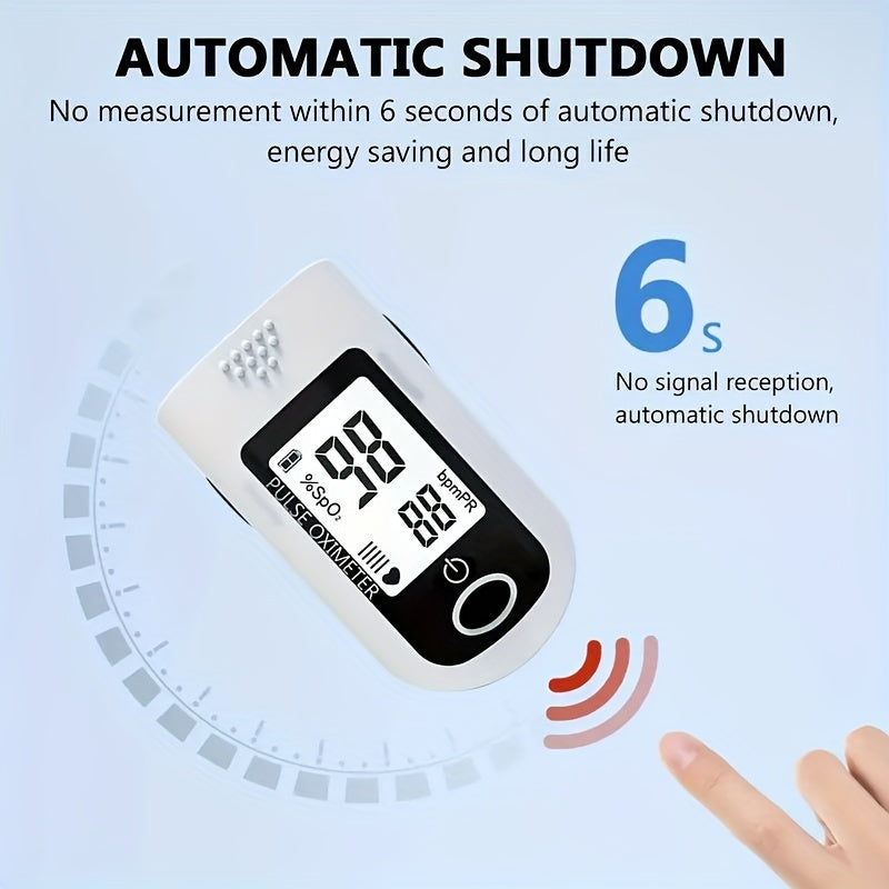 Digital Fingertip Pulse Oximeter With Blood Oxygen Sensor For Home Use Or Sport, Sp02 And Heart Rate Monitor