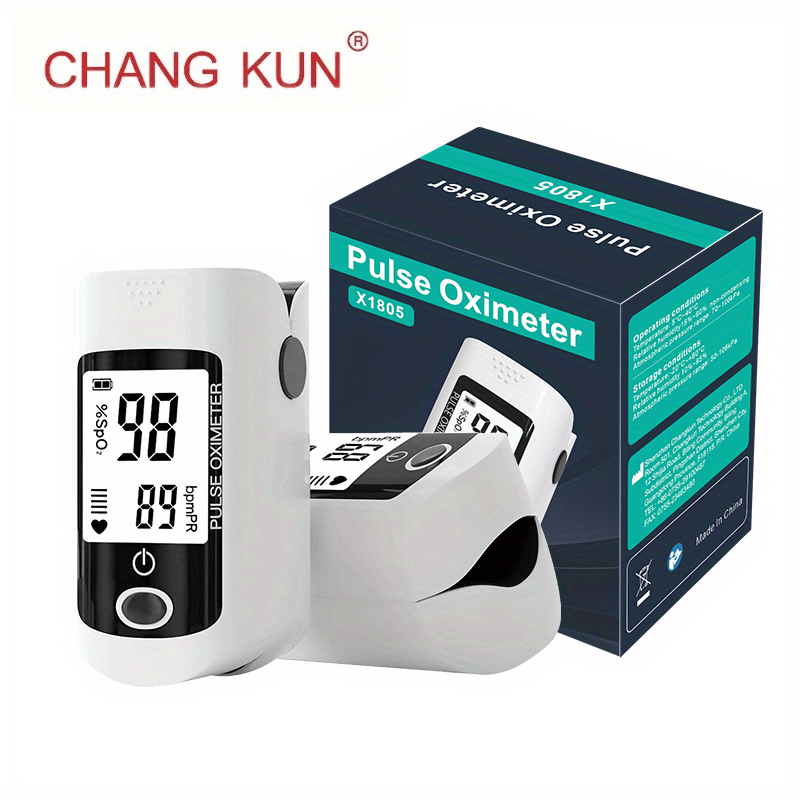 Digital Fingertip Pulse Oximeter With Blood Oxygen Sensor For Home Use Or Sport, Sp02 And Heart Rate Monitor