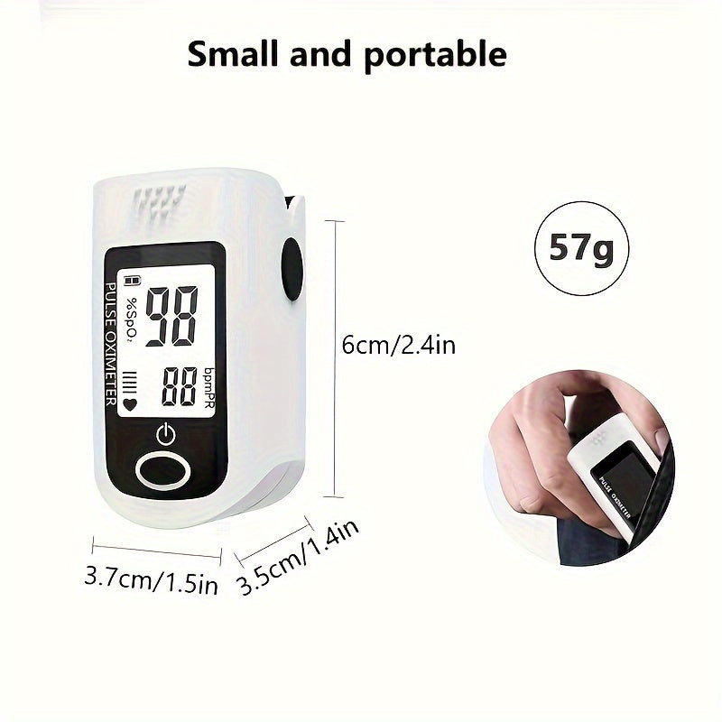 Digital Fingertip Pulse Oximeter With Blood Oxygen Sensor For Home Use Or Sport, Sp02 And Heart Rate Monitor