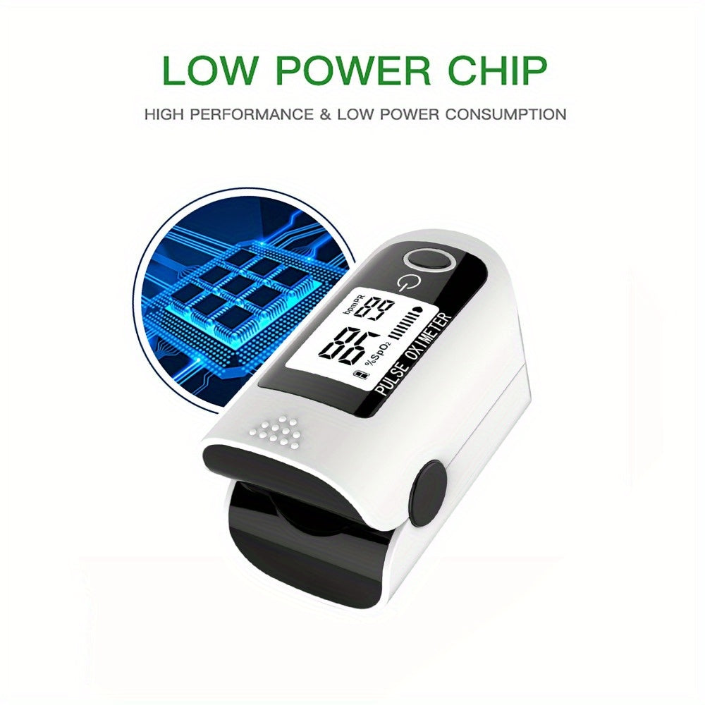 Digital Fingertip Pulse Oximeter With Blood Oxygen Sensor For Home Use Or Sport, Sp02 And Heart Rate Monitor