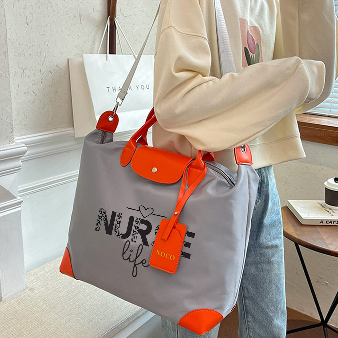 Stylish Nurse-Themed Crossbody Bag: Adjustable, Lightweight, and Spacious for Daily Commute and Travel