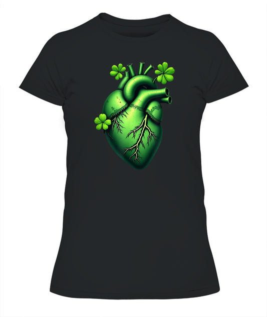 Shamrock Heart Cardiac Nurse St Patricks Day Shirt