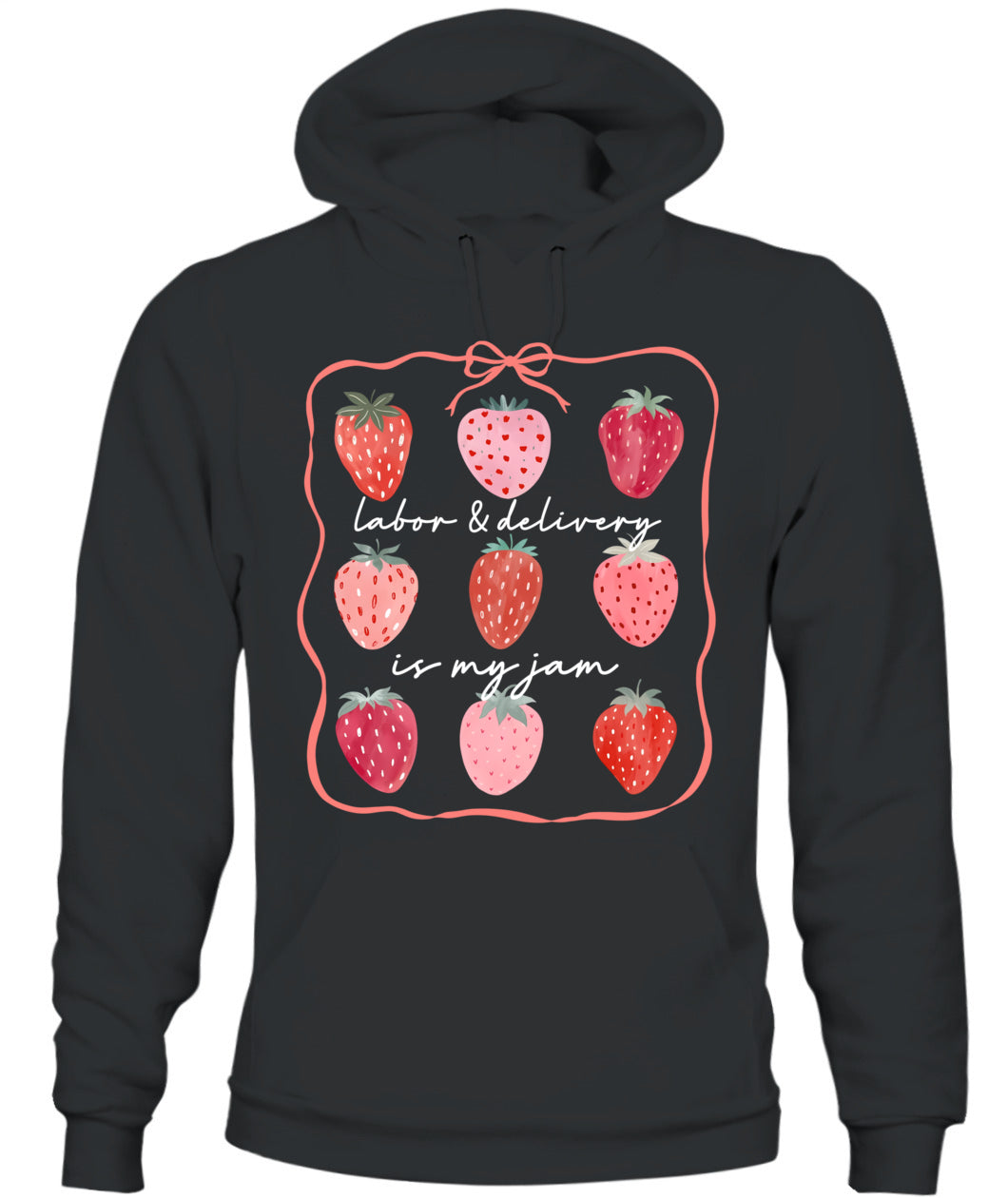 Labor And Delivery Is My Jam L&D Nurse Squad Strawberry Bow