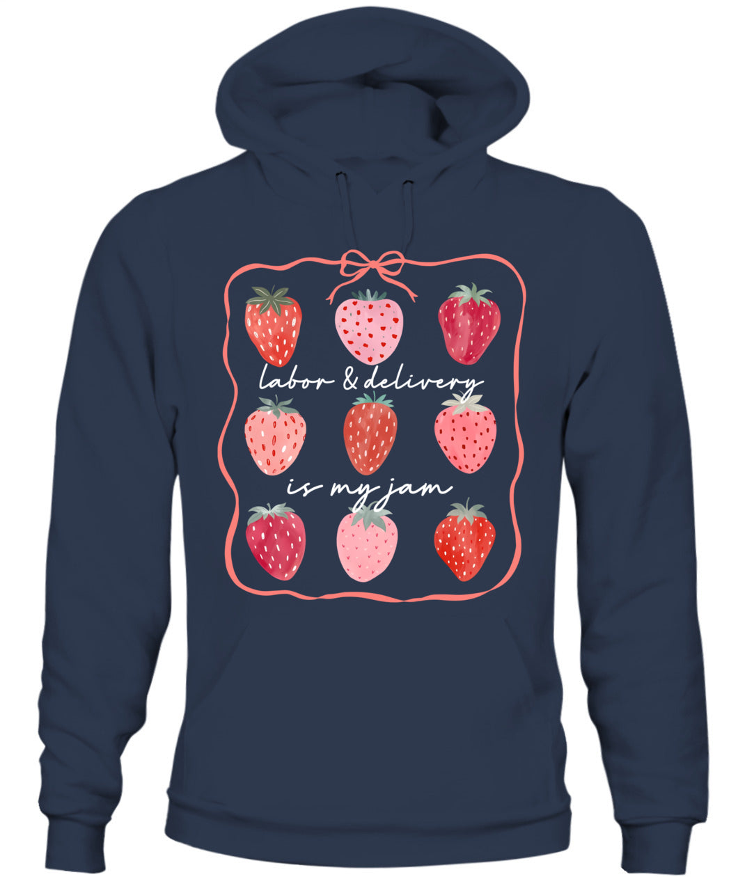 Labor And Delivery Is My Jam L&D Nurse Squad Strawberry Bow