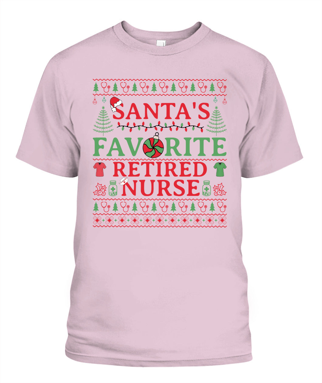 Retired Nurse Ugly Christmas Sweatshirt, Retired Registered Nurse Crewneck