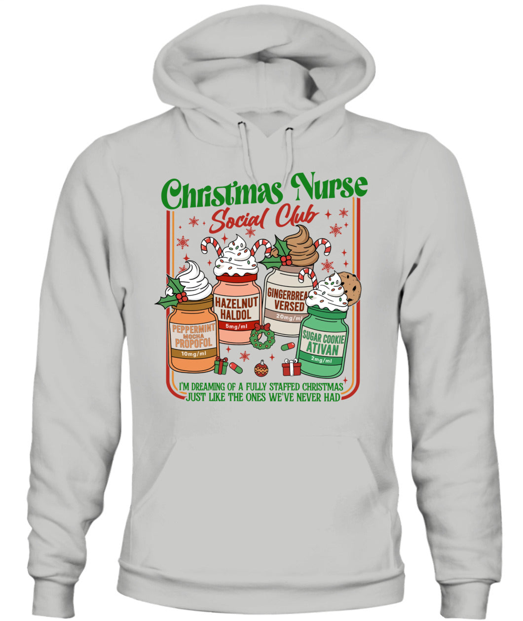 ICU Nurse Christmas Social Club Sweatshirt, Medical Christmas Shirts