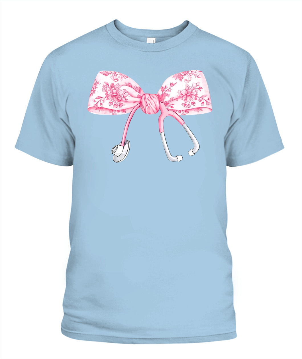 Coquette Pink Nurse Stethoscope Bow Sweatshirt, Gift For Nurse, Nurse Appreciation Shirt, ER RN Nurse Shirt, Gift For Nurse