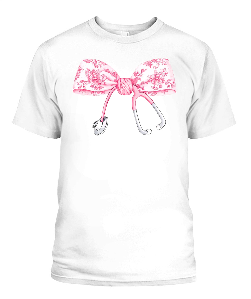 Coquette Pink Nurse Stethoscope Bow Sweatshirt, Gift For Nurse, Nurse Appreciation Shirt, ER RN Nurse Shirt, Gift For Nurse