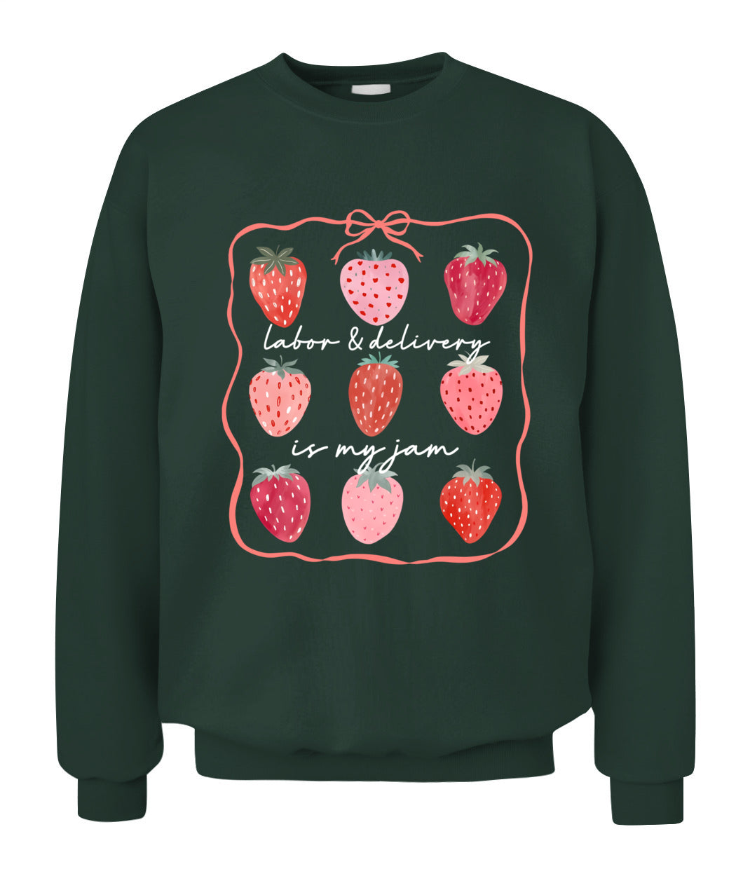 Labor And Delivery Is My Jam L&D Nurse Squad Strawberry Bow