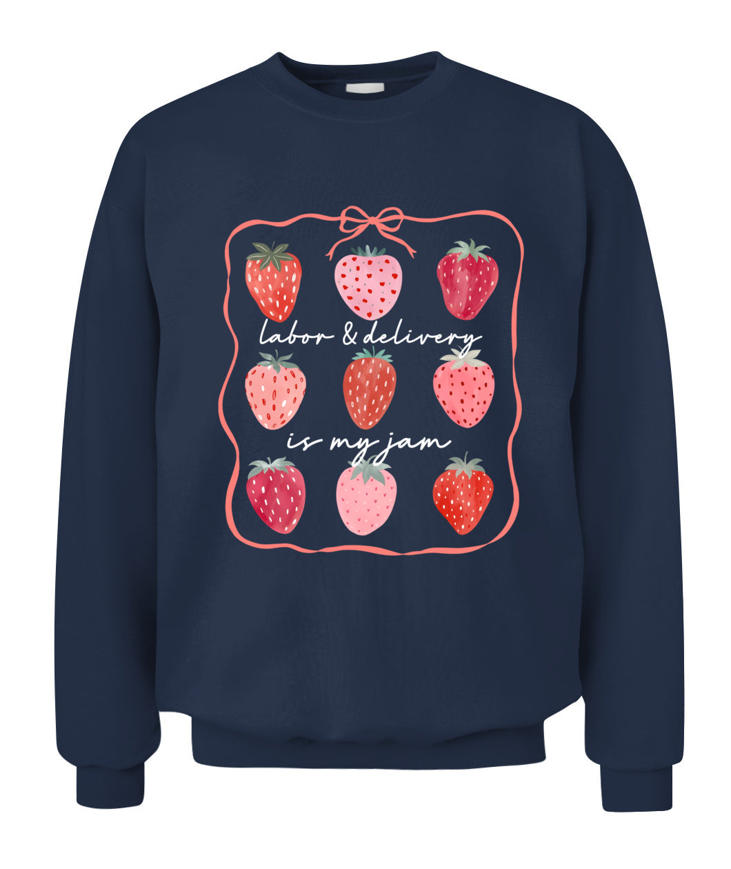 Labor And Delivery Is My Jam L&D Nurse Squad Strawberry Bow