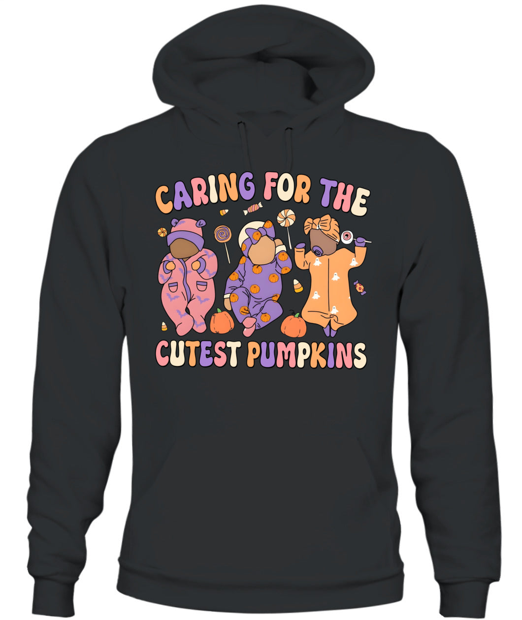 Caring for The Cutest Little Pumpkin Fall Thanksgiving Nurse Sweatshirt