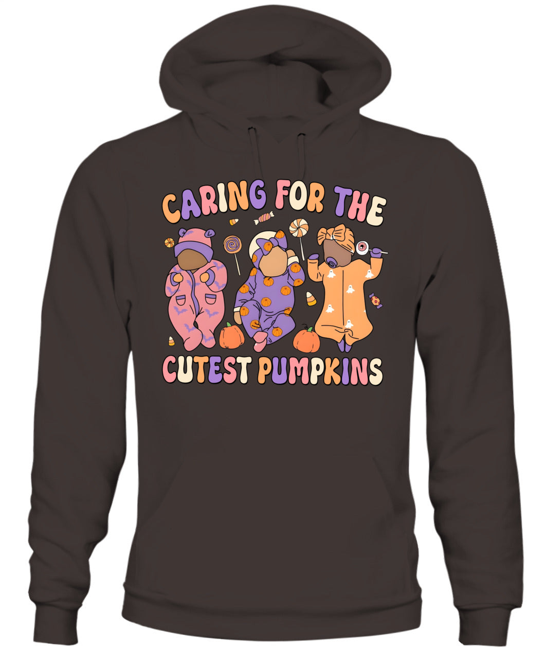 Caring for The Cutest Little Pumpkin Fall Thanksgiving Nurse Sweatshirt