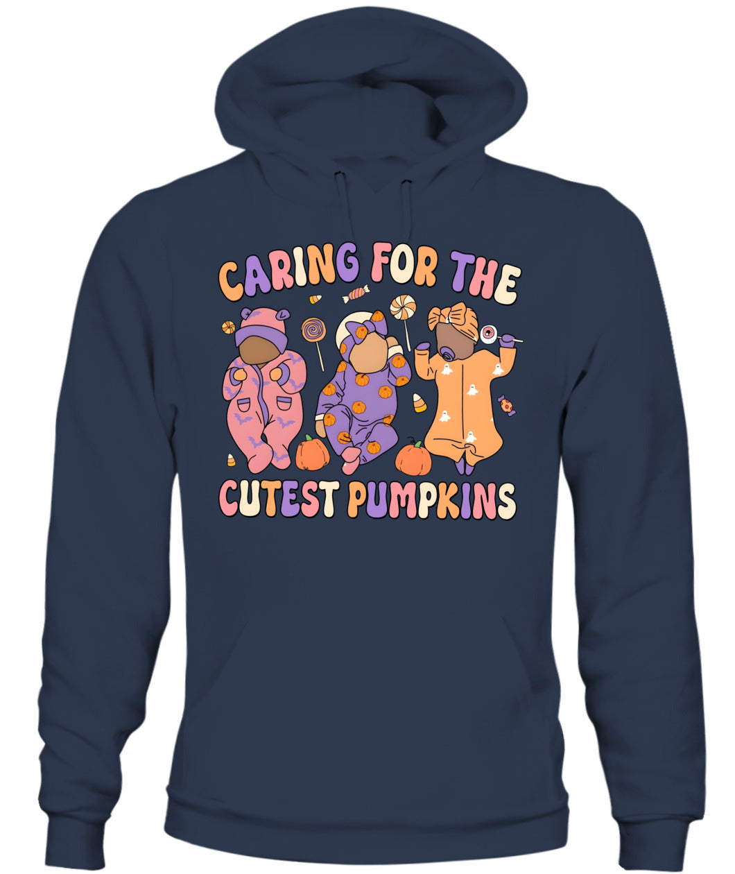 Caring for The Cutest Little Pumpkin Fall Thanksgiving Nurse Sweatshirt