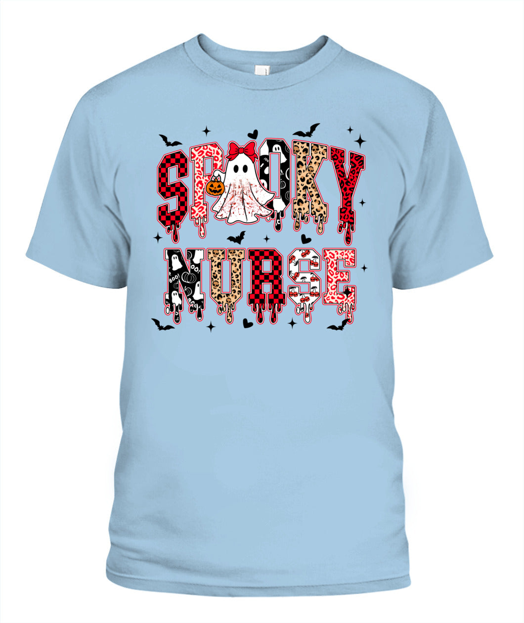 Spooky Retro Cute Ghost Pumpkin Nurse Halloween Sweatshirt