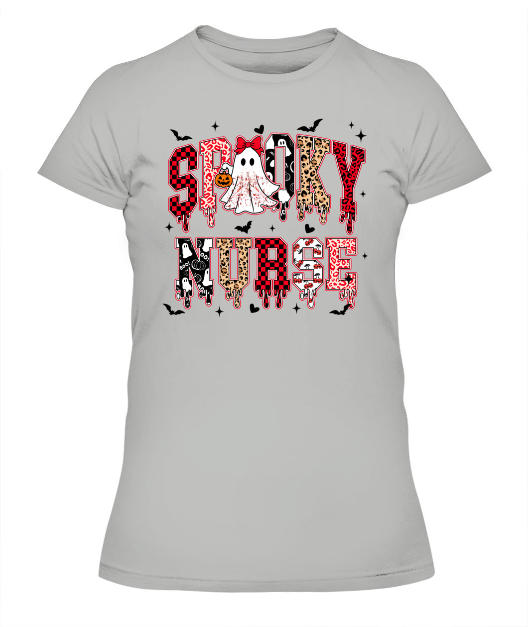 Spooky Retro Cute Ghost Pumpkin Nurse Halloween Sweatshirt