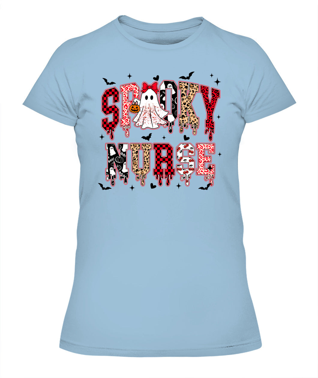 Spooky Retro Cute Ghost Pumpkin Nurse Halloween Sweatshirt