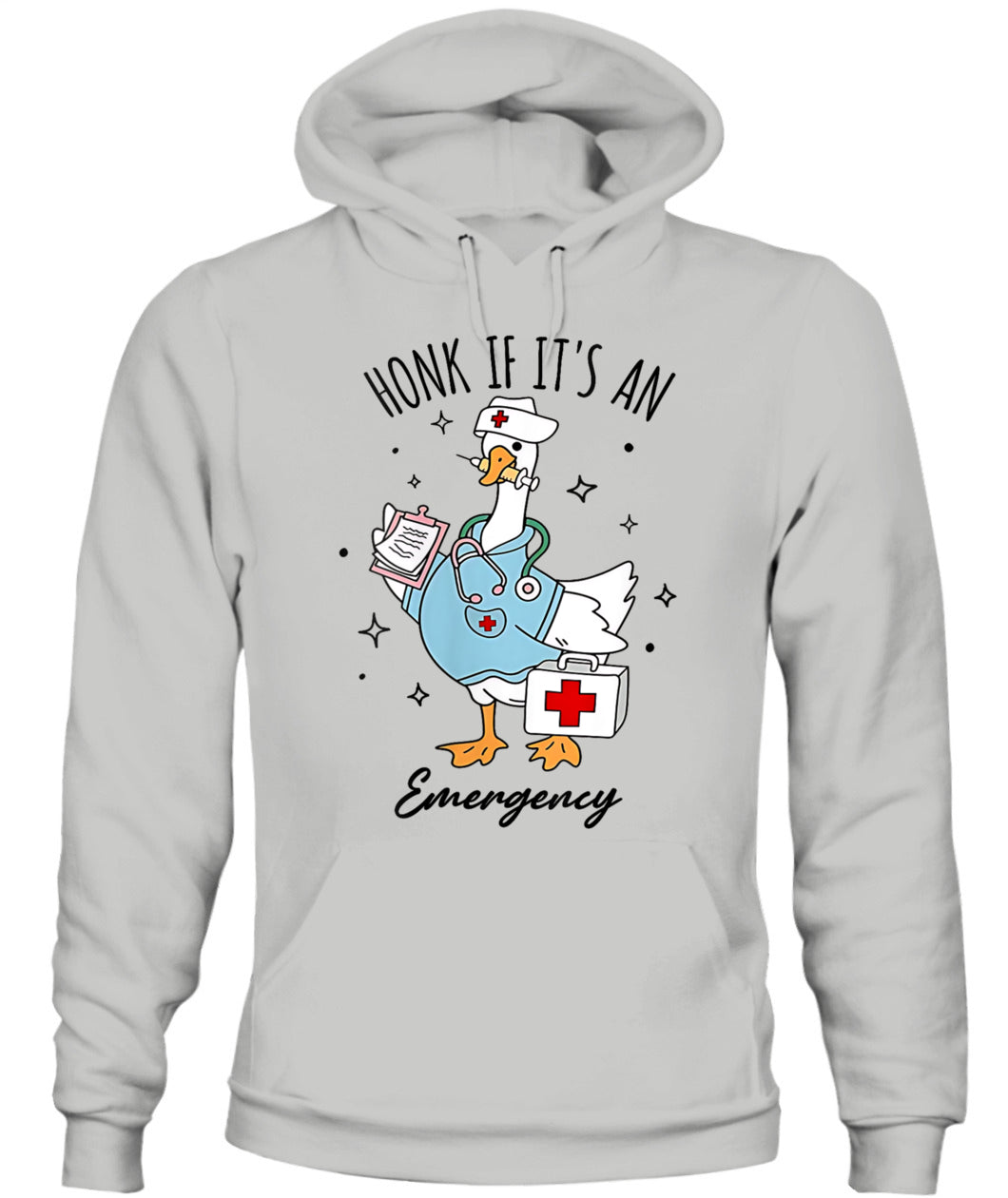 Womens Honk If Its An Emergency Funny Meme Goose Silly Nurse V-Neck Shirt