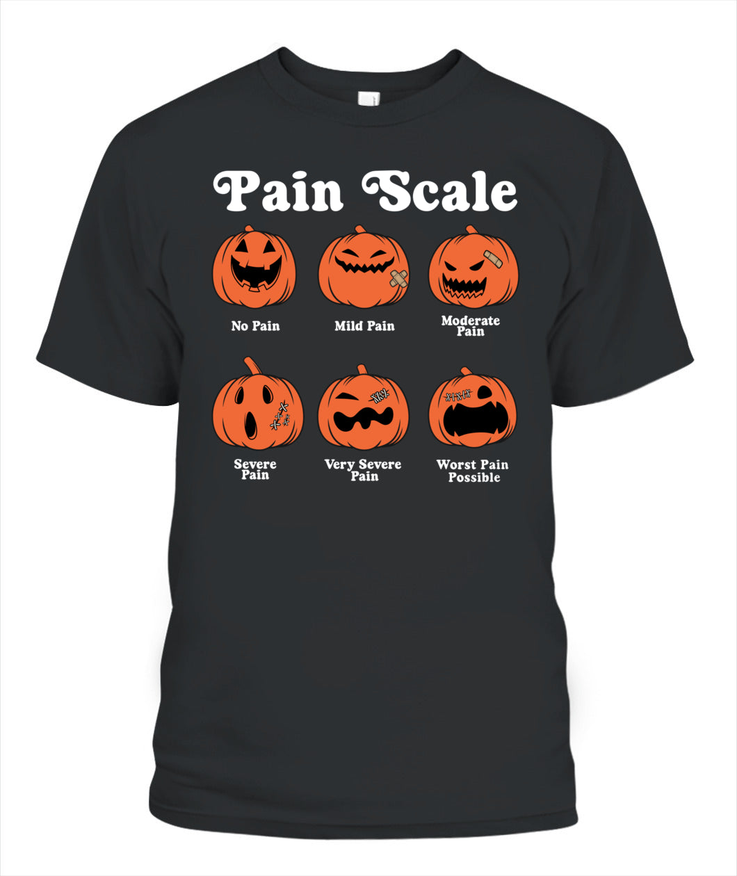 Pain Scale Pumpkin Pain Assessment Trauma Nurse Halloween Shirts