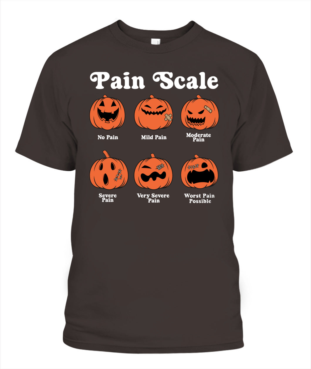 Pain Scale Pumpkin Pain Assessment Trauma Nurse Halloween Shirts