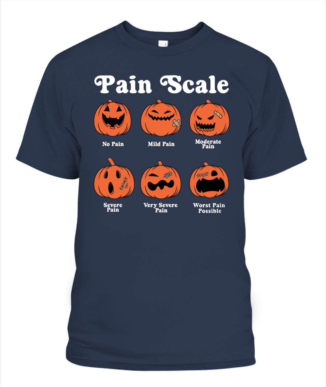 Pain Scale Pumpkin Pain Assessment Trauma Nurse Halloween Shirts