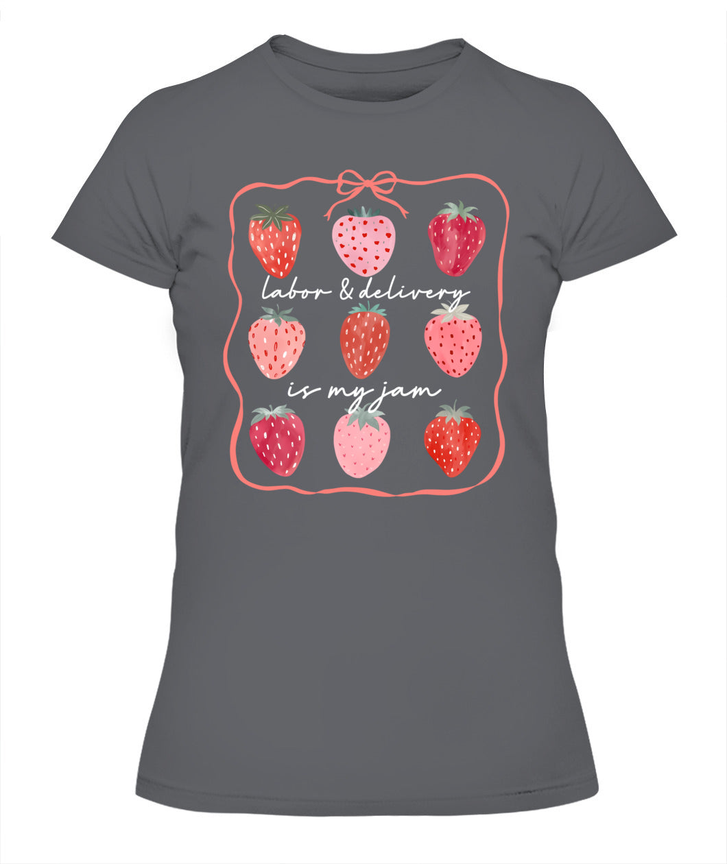 Labor And Delivery Is My Jam L&D Nurse Squad Strawberry Bow