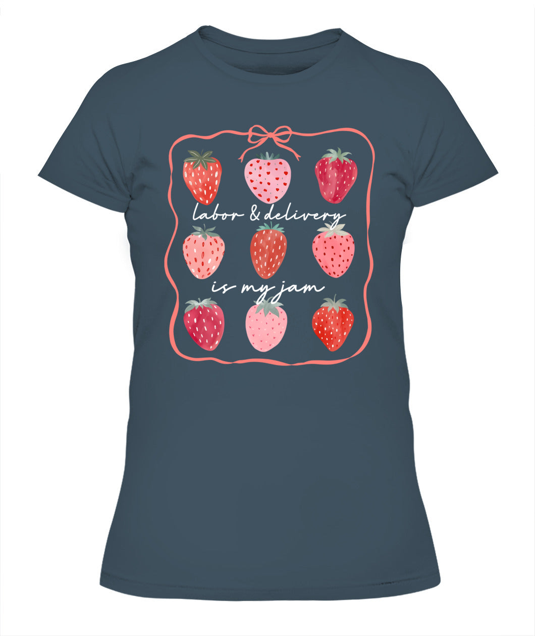 Labor And Delivery Is My Jam L&D Nurse Squad Strawberry Bow
