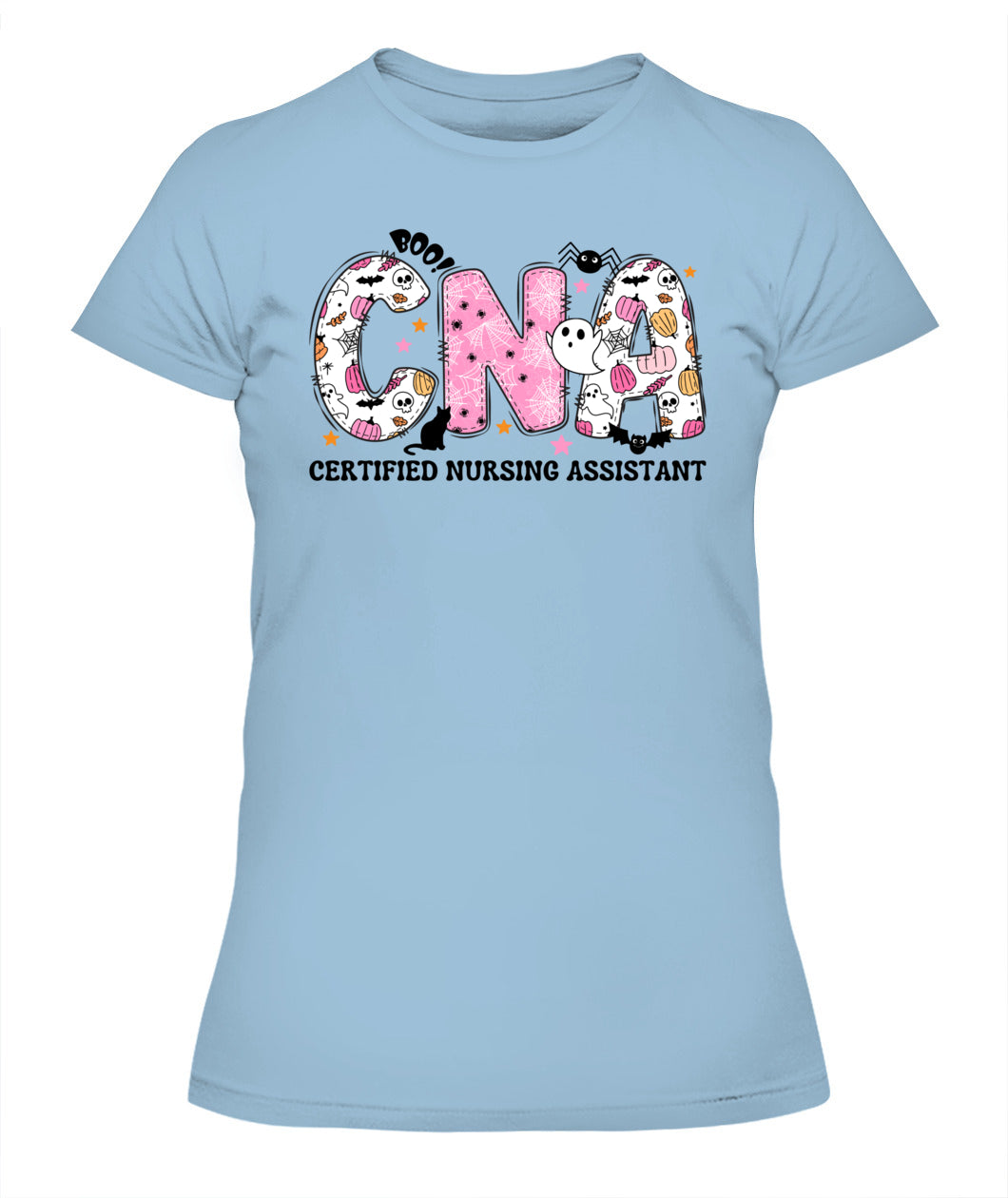 Certified Nursing Assistant Nurse Halloween Boo Ghost Women Shirt
