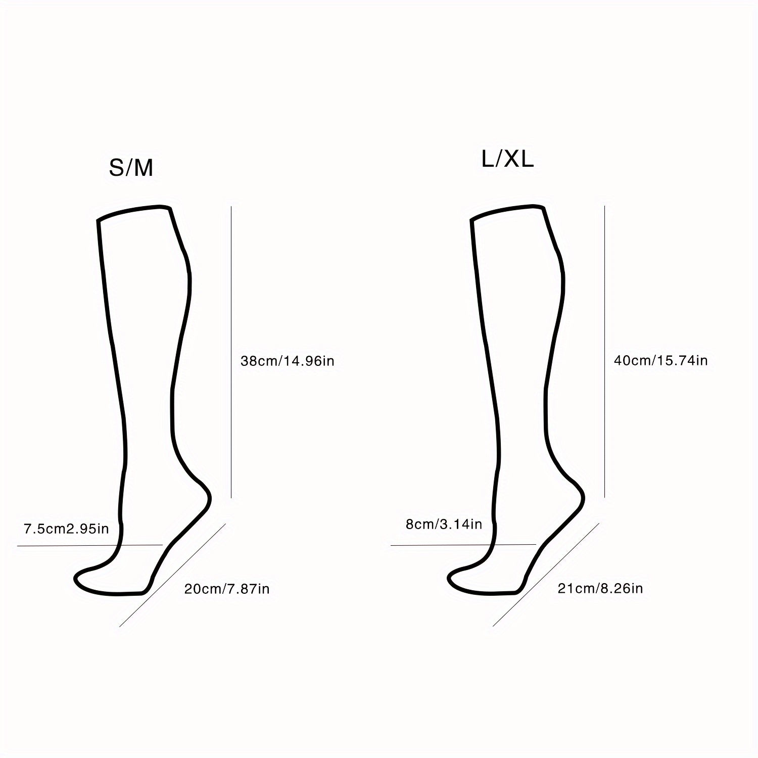 6-Pack Compression Socks for Nurses - Polyester & Elastane Blend, Breathable Knit Fabric, Machine Washable