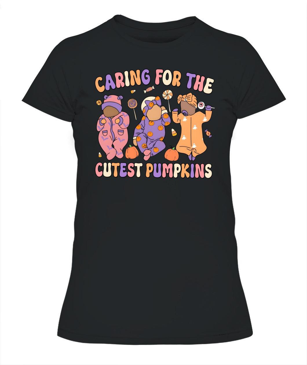 Caring for The Cutest Little Pumpkin Fall Thanksgiving Nurse Sweatshirt