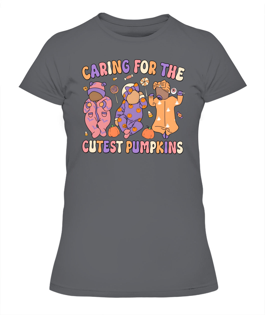 Caring for The Cutest Little Pumpkin Fall Thanksgiving Nurse Sweatshirt
