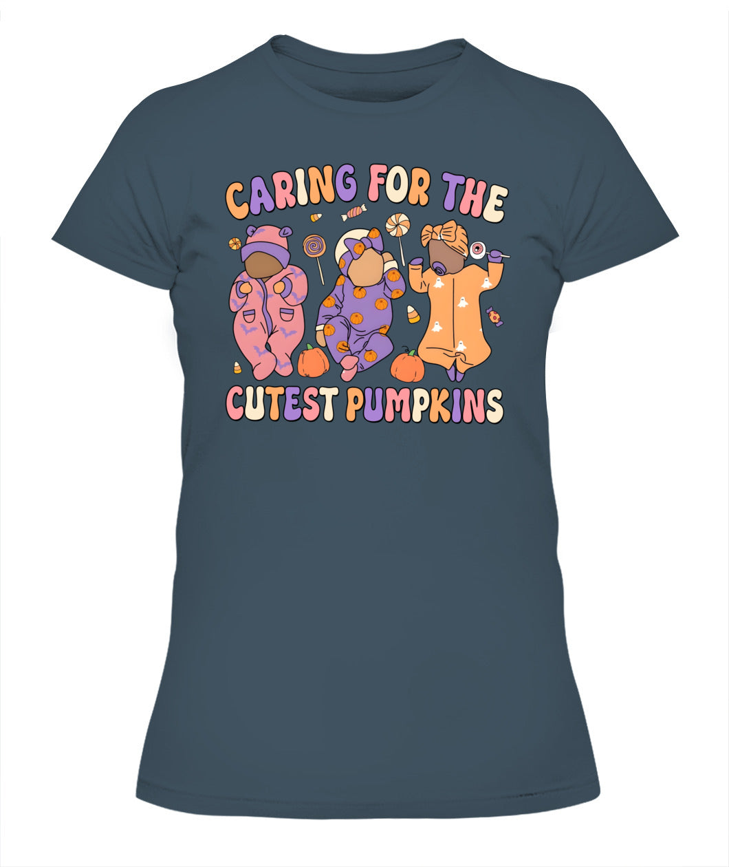 Caring for The Cutest Little Pumpkin Fall Thanksgiving Nurse Sweatshirt