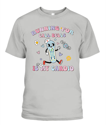 Running For Call Bells Is My Cardio PCT CNA PCA Nurse Floral Shirt