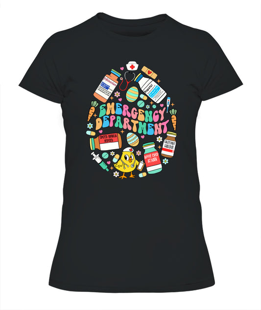 Easter Eggs Emergency Department Er Ed Nurse Critical Care Shirt