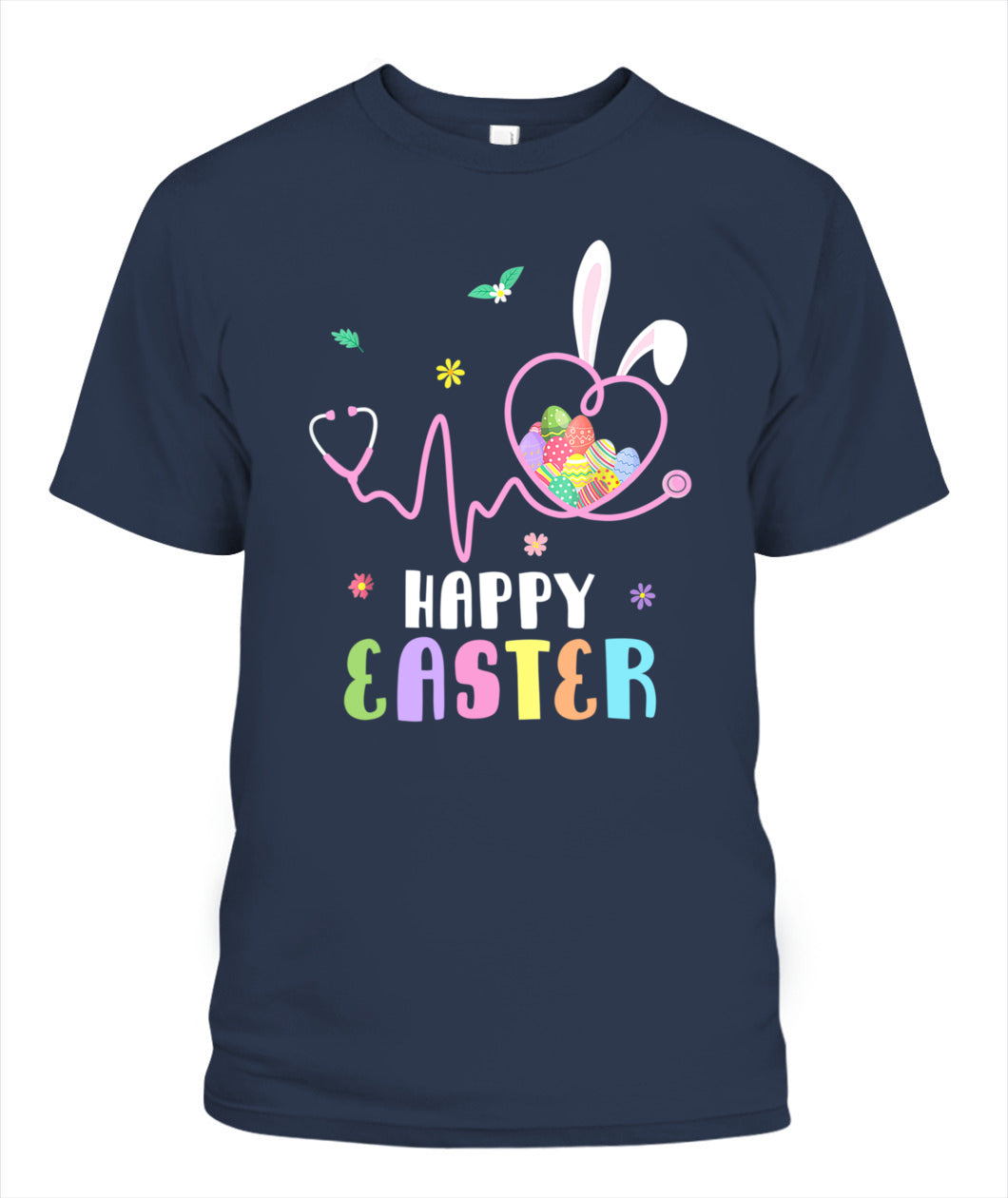 Bunny Nurse Stethoscope Happy Easter Eggs Rabbit Nurses Shirt