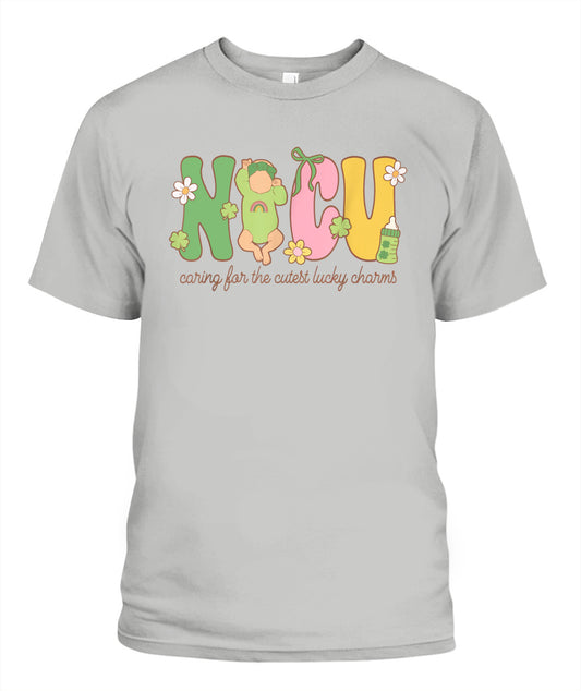 NICU St. Patrick's Day Caring For The Cutest Lucky Charms Shirt