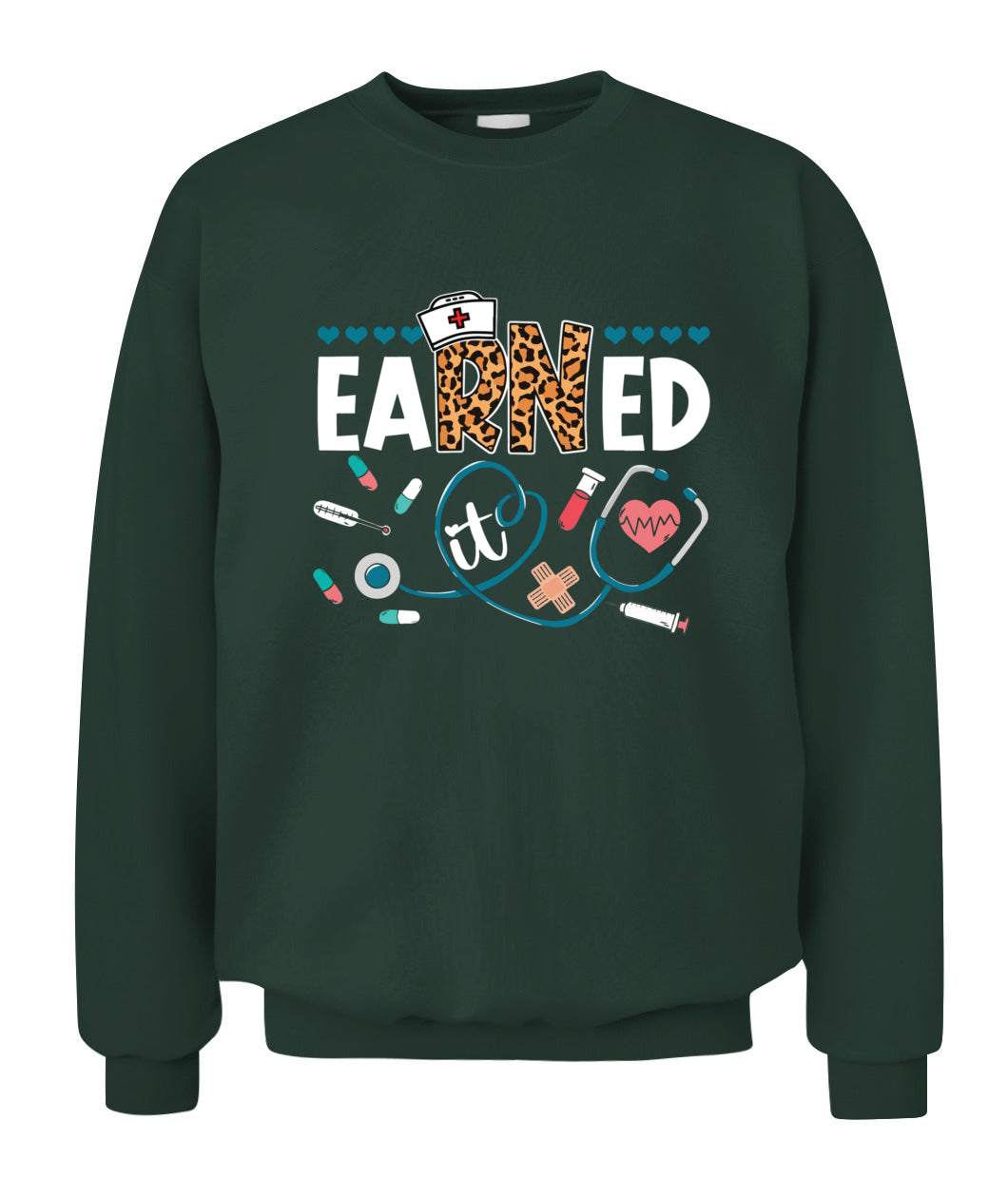 Earned It RN Nurse Graduation Registered Nurses Women Girls Shirt