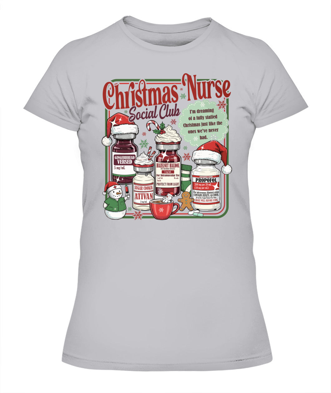 Christmas Nurse Social Club Sweatshirt, Nurse Silent Night Crewneck, Gingerbread Nurse Sweater