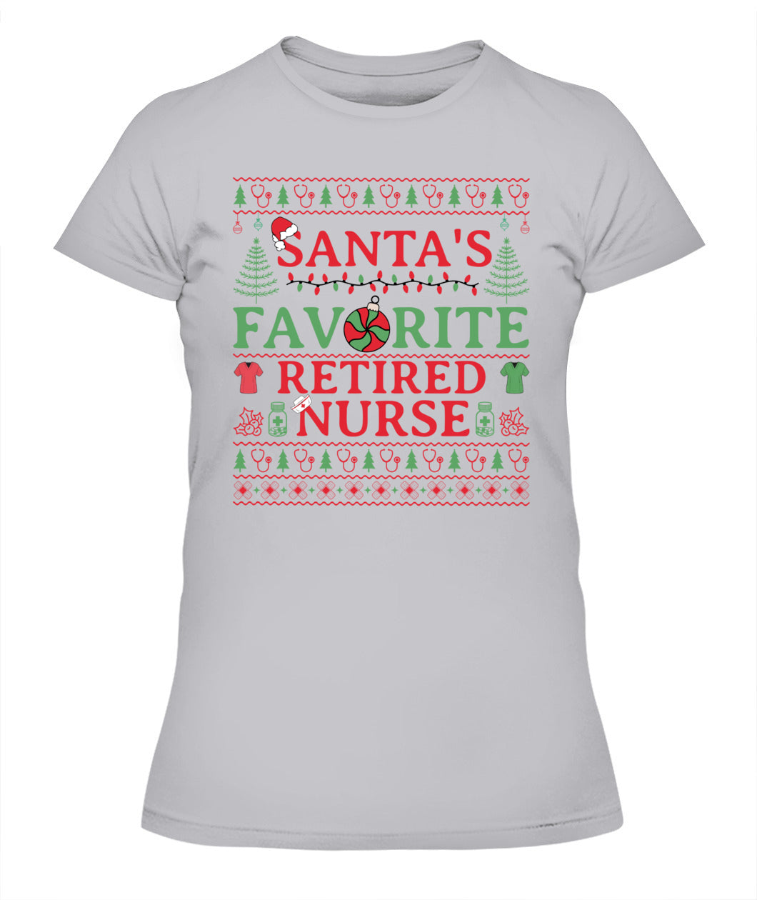 Retired Nurse Ugly Christmas Sweatshirt, Retired Registered Nurse Crewneck