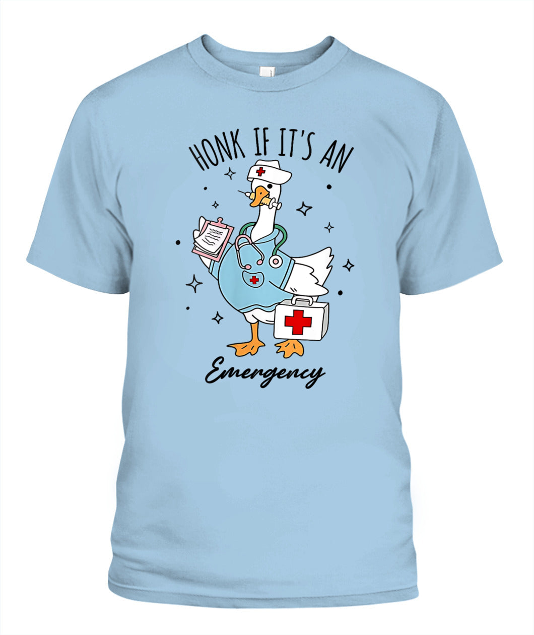 Womens Honk If Its An Emergency Funny Meme Goose Silly Nurse V-Neck Shirt