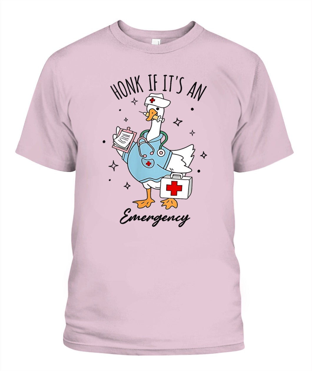 Womens Honk If Its An Emergency Funny Meme Goose Silly Nurse V-Neck Shirt