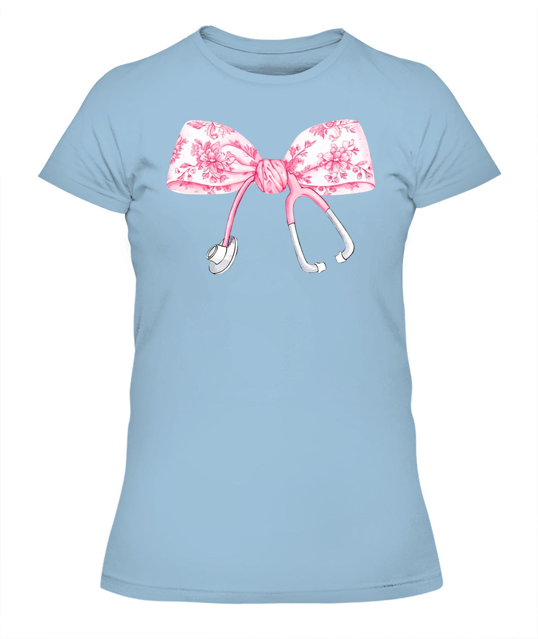Coquette Pink Nurse Stethoscope Bow Sweatshirt, Gift For Nurse, Nurse Appreciation Shirt, ER RN Nurse Shirt, Gift For Nurse