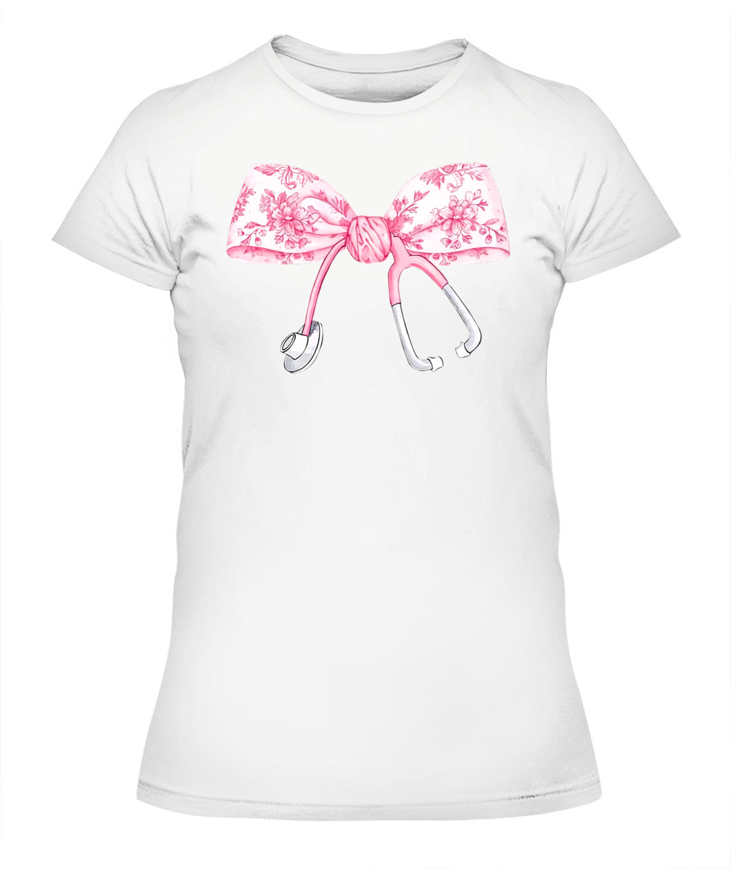 Coquette Pink Nurse Stethoscope Bow Sweatshirt, Gift For Nurse, Nurse Appreciation Shirt, ER RN Nurse Shirt, Gift For Nurse