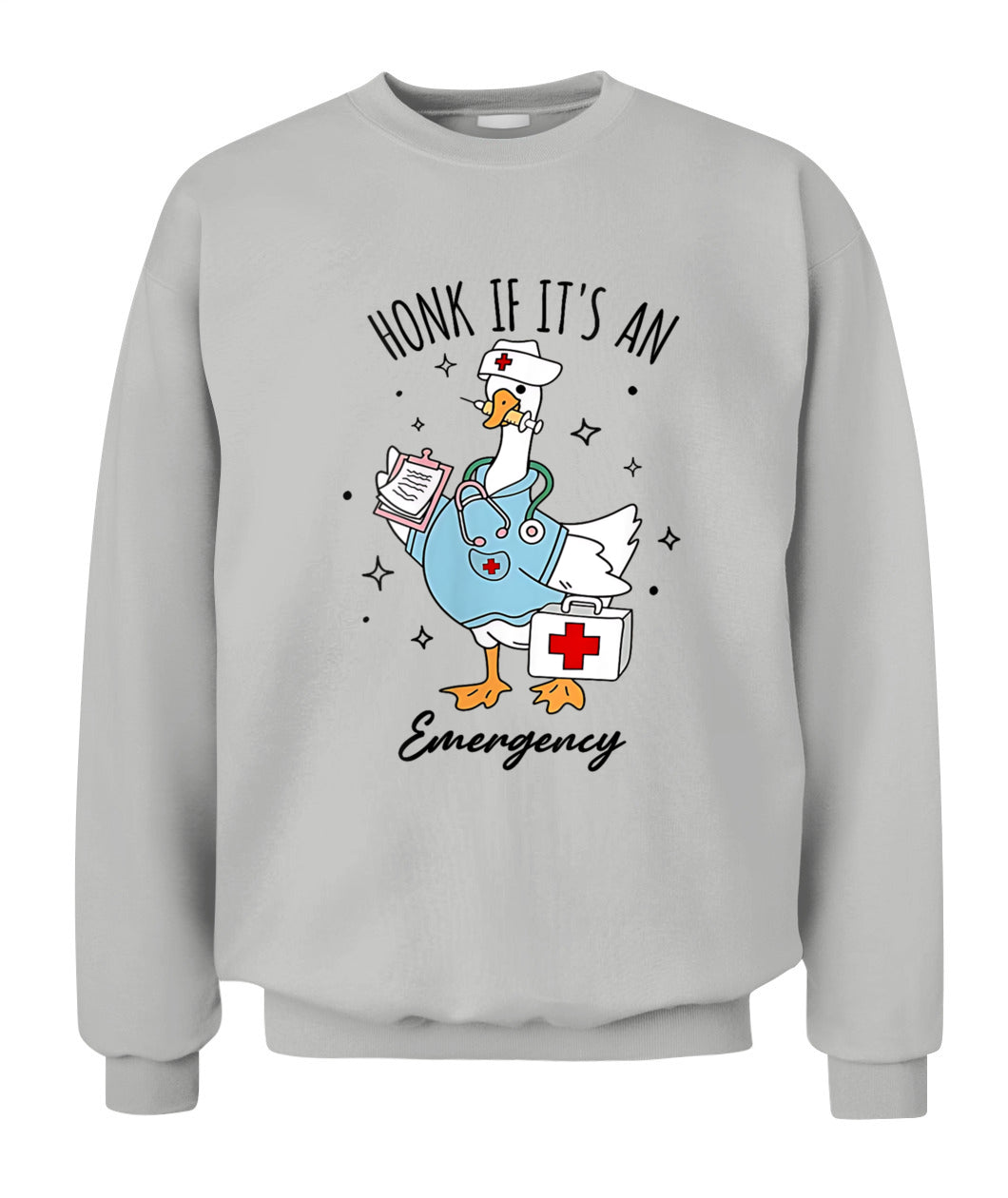 Womens Honk If Its An Emergency Funny Meme Goose Silly Nurse V-Neck Shirt
