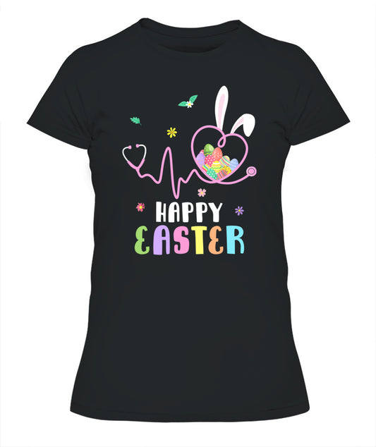 Bunny Nurse Stethoscope Happy Easter Eggs Rabbit Nurses Shirt