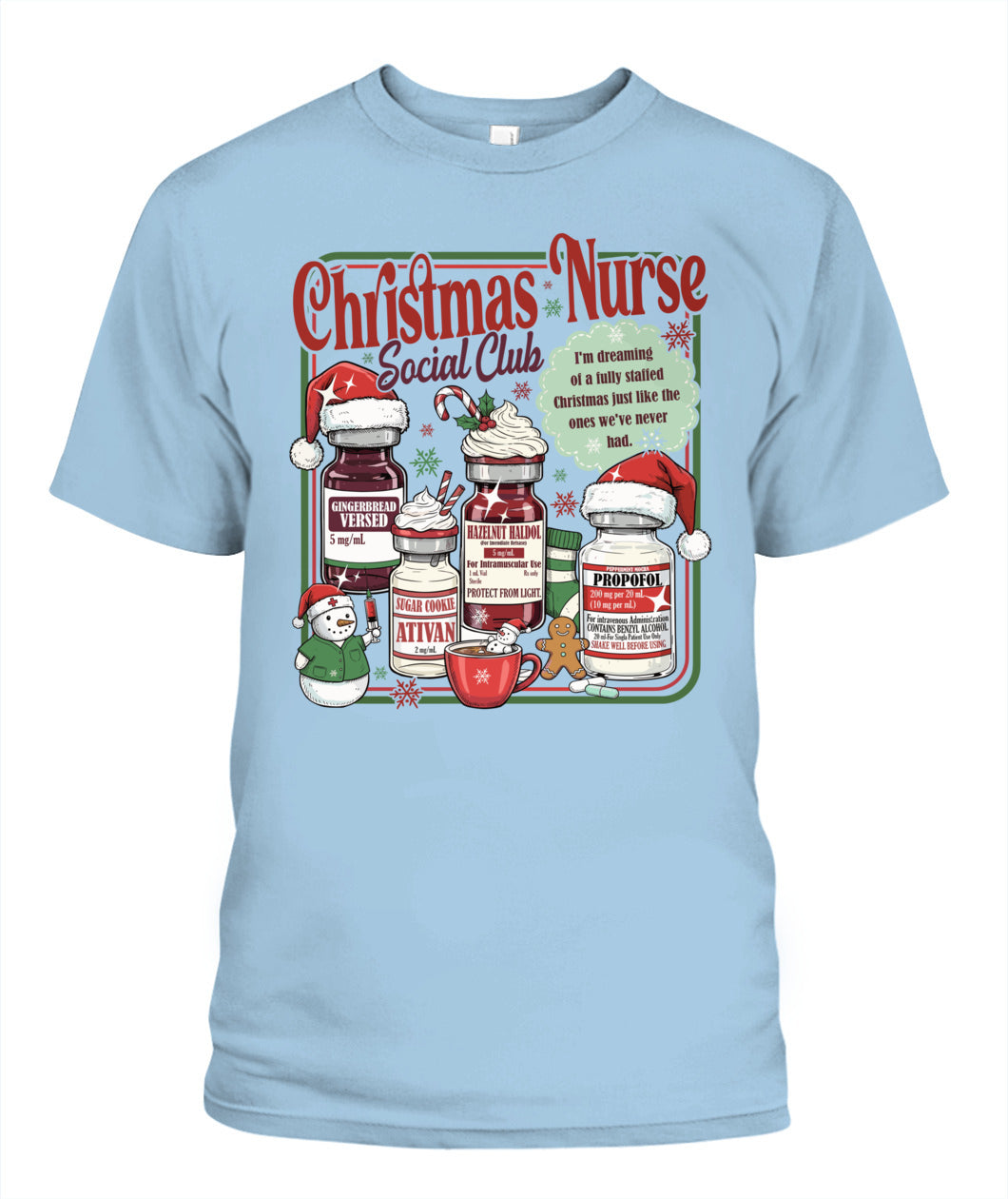 Christmas Nurse Social Club Sweatshirt, Nurse Silent Night Crewneck, Gingerbread Nurse Sweater
