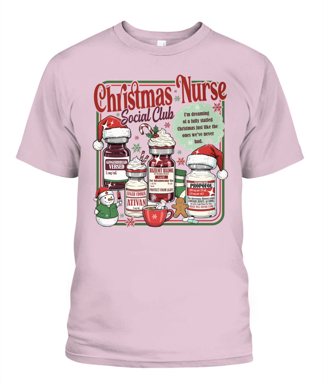 Christmas Nurse Social Club Sweatshirt, Nurse Silent Night Crewneck, Gingerbread Nurse Sweater