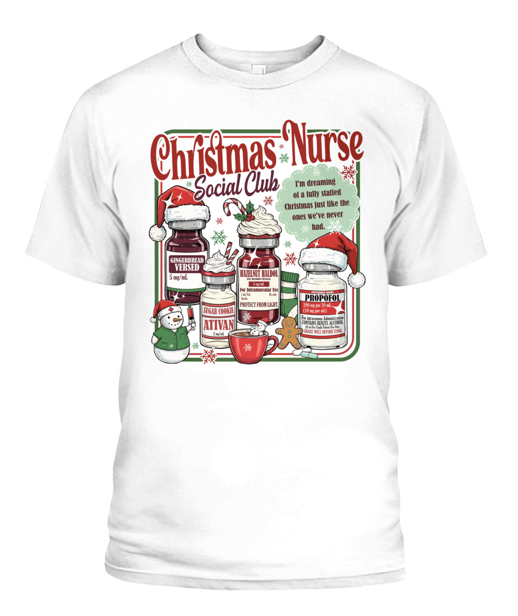 Christmas Nurse Social Club Sweatshirt, Nurse Silent Night Crewneck, Gingerbread Nurse Sweater