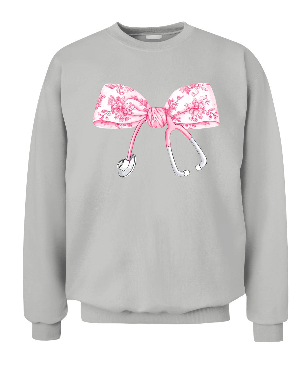 Coquette Pink Nurse Stethoscope Bow Sweatshirt, Gift For Nurse, Nurse Appreciation Shirt, ER RN Nurse Shirt, Gift For Nurse